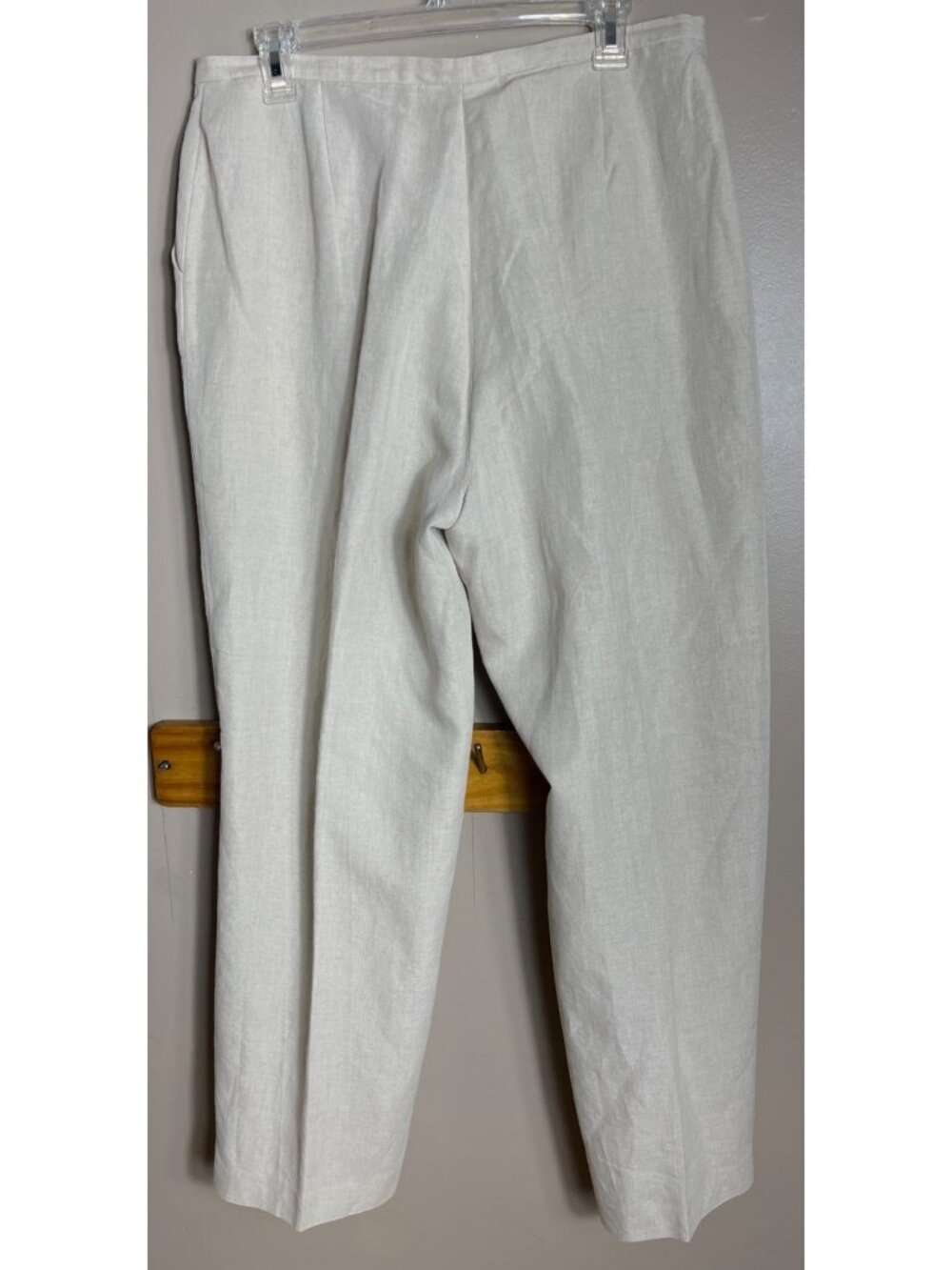 Linen Blend Trouser Lined Preppy Minimalist Brunch Elevated Casual Corner Wom 14 - Picture 7 of 13